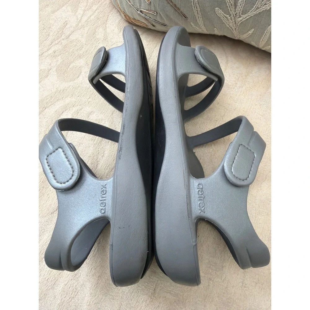 AETREX JILLIAN SPORT SANDSL WATER SHOE SHIMMER GRAY Size 8